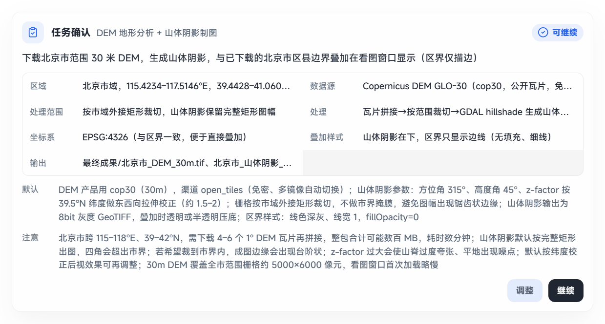 任务确认卡片
